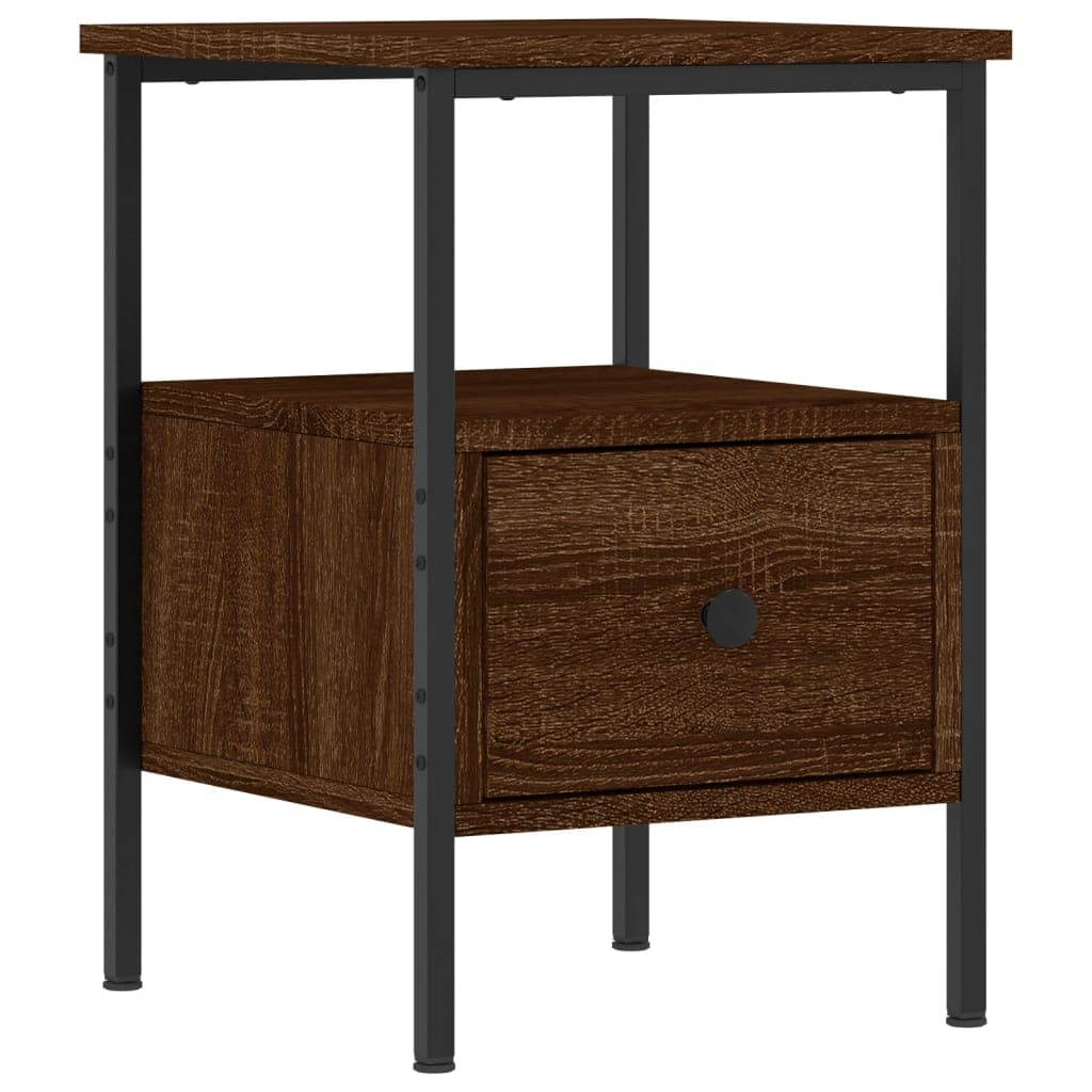 vidaXL Mesa cabeceira 34x36x50 cm derivados madeira carvalho castanho