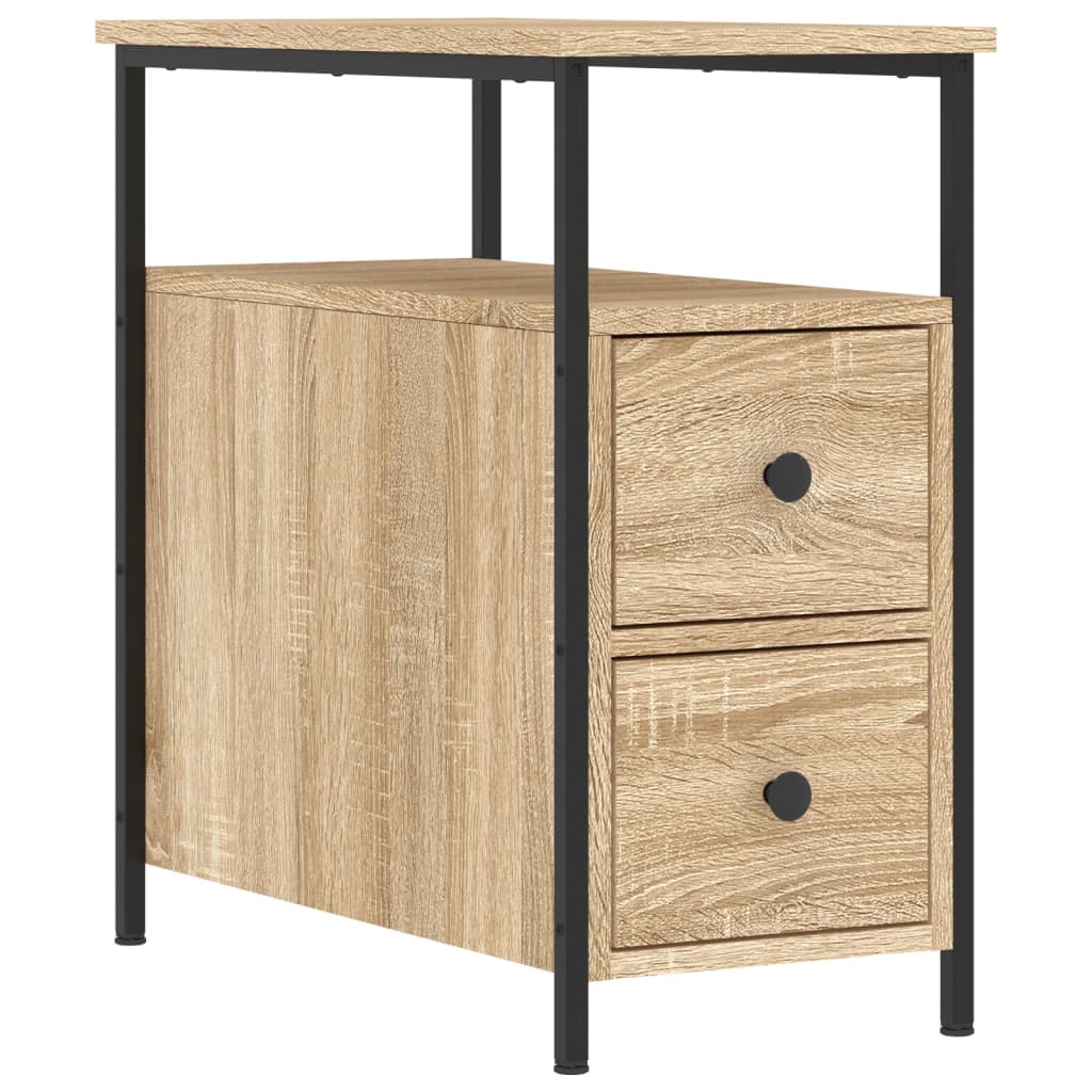 vidaXL Mesa de cabeceira 30x60x60 cm derivados madeira carvalho sonoma