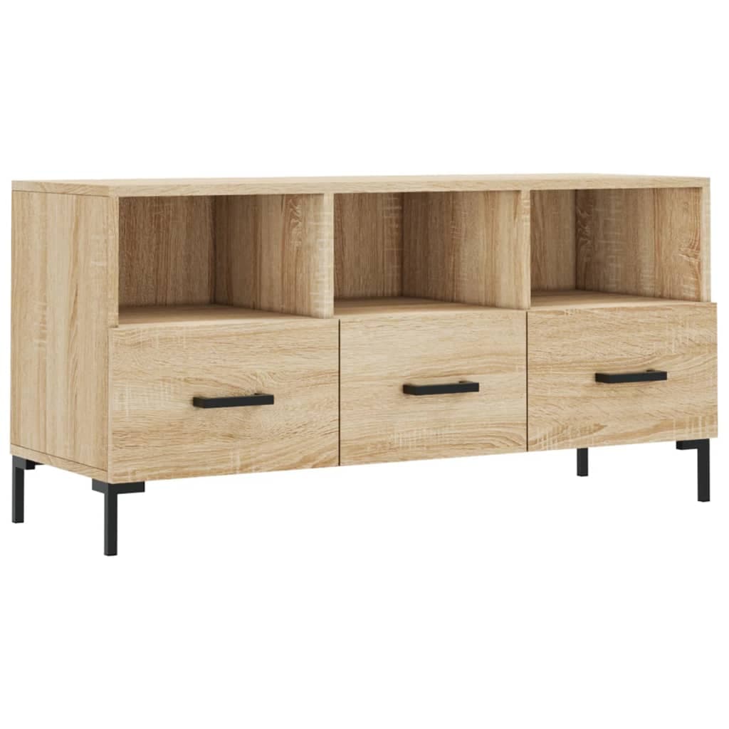 vidaXL Móvel de TV 102x36x50 cm derivados de madeira carvalho sonoma