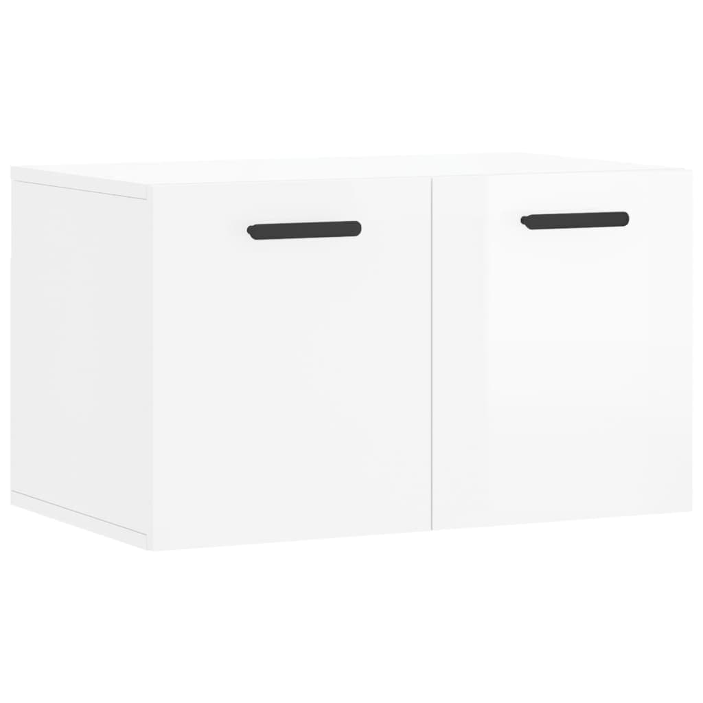vidaXL Armário parede 60x36,5x35 cm derivados madeira branco brilhante