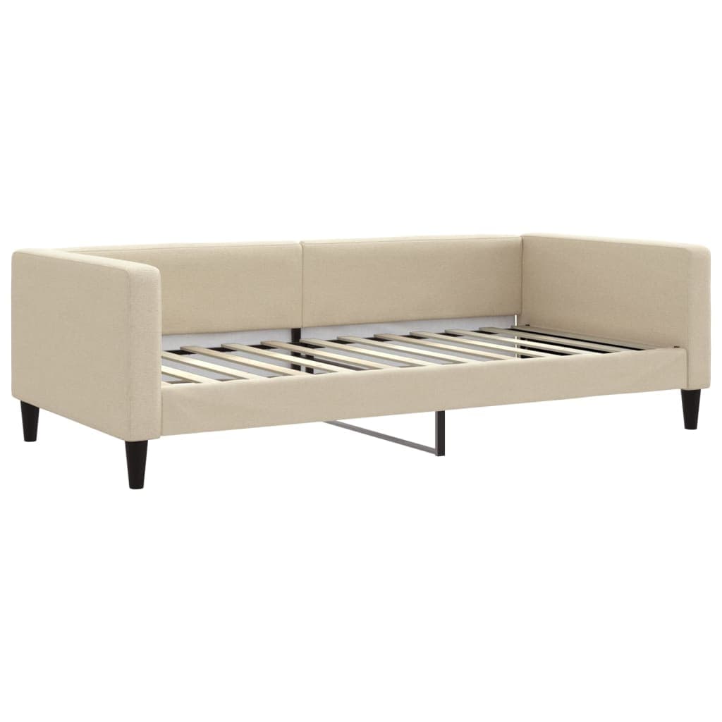 vidaXL Sofá-cama 100x200 cm tecido cor creme