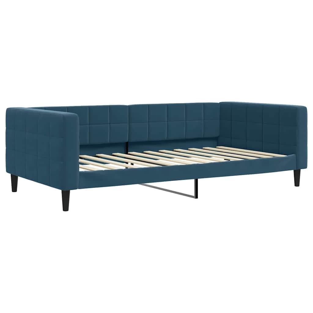 vidaXL Sofá-cama 100x200 cm veludo azul