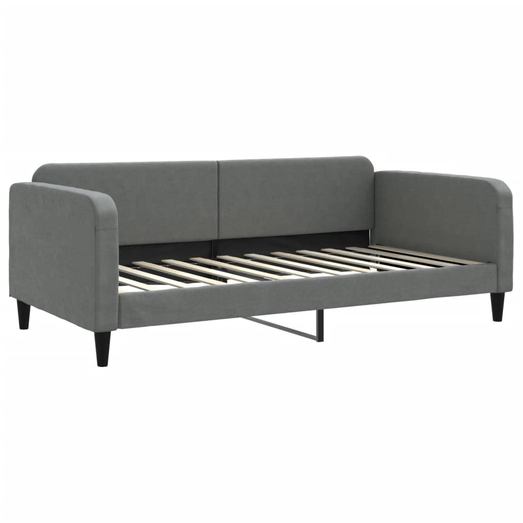 vidaXL Sofá-cama 100x200 cm tecido cinzento-escuro