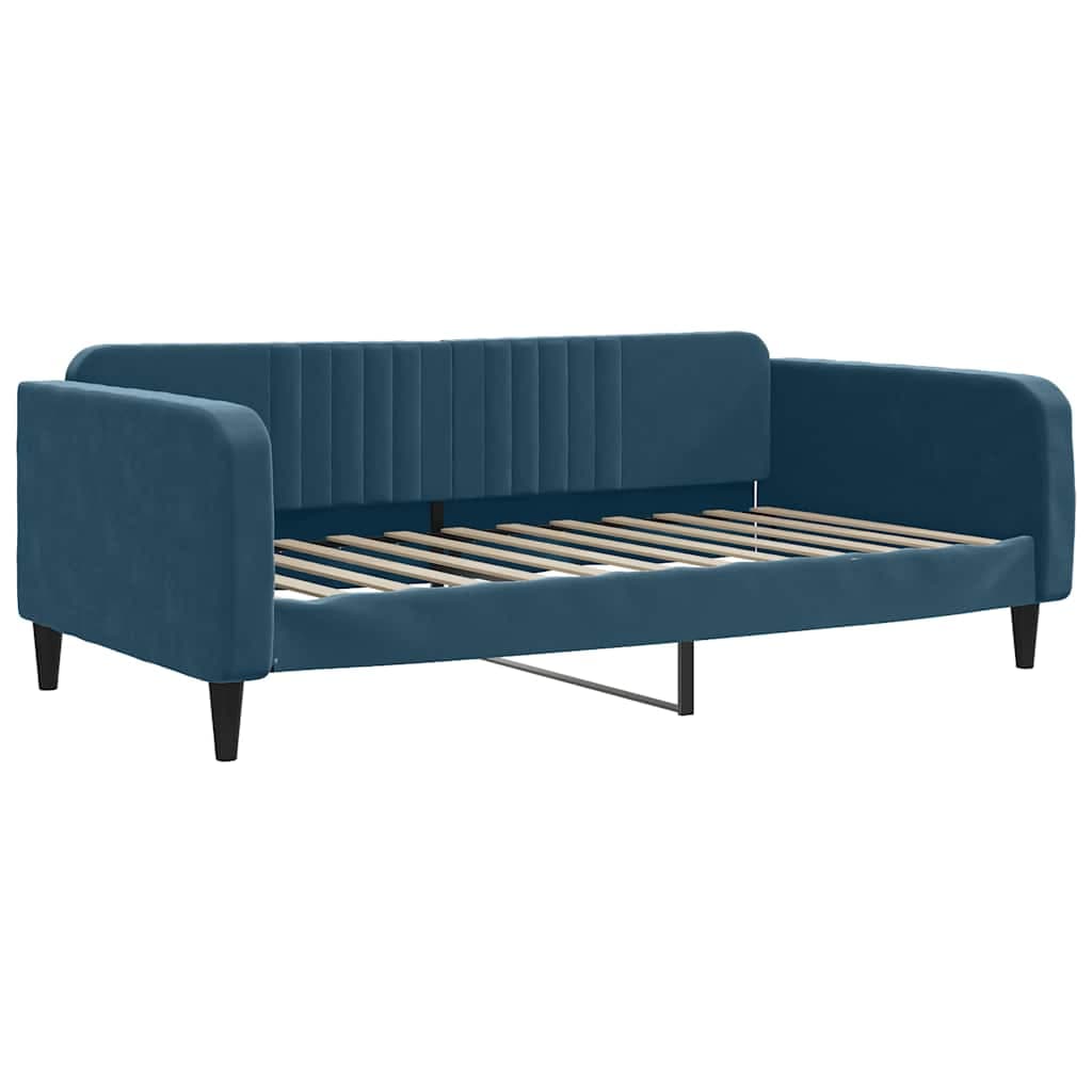vidaXL Sofá-cama 100x200 cm veludo azul