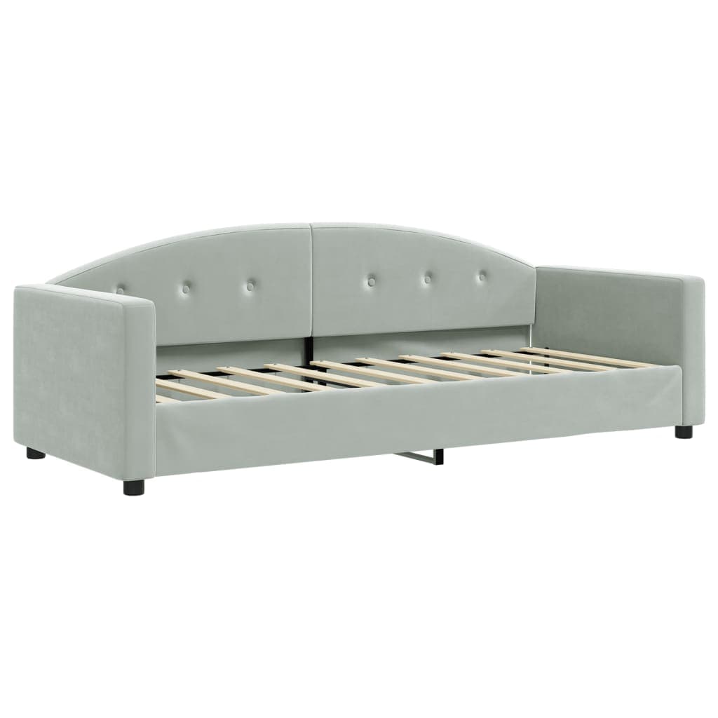 vidaXL Sofá-cama 80x200 cm veludo cinzento-claro