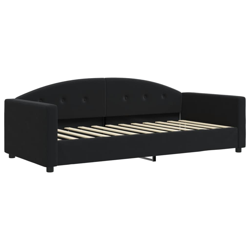 vidaXL Sofá-cama 90x190 cm veludo preto