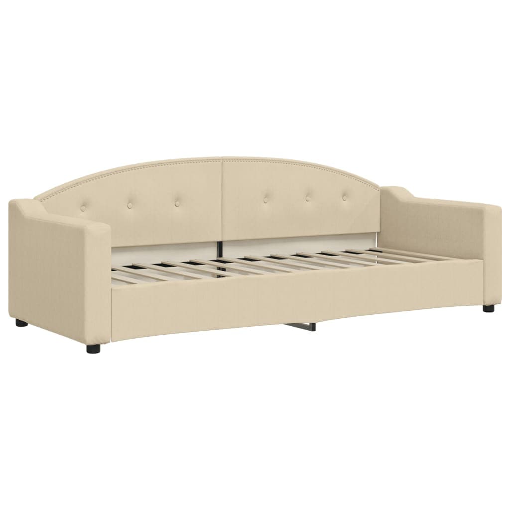 vidaXL Sofá-cama 80x200 cm tecido cor creme