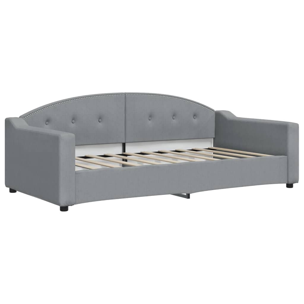 vidaXL Sofá-cama 90x190 cm tecido cinzento-claro
