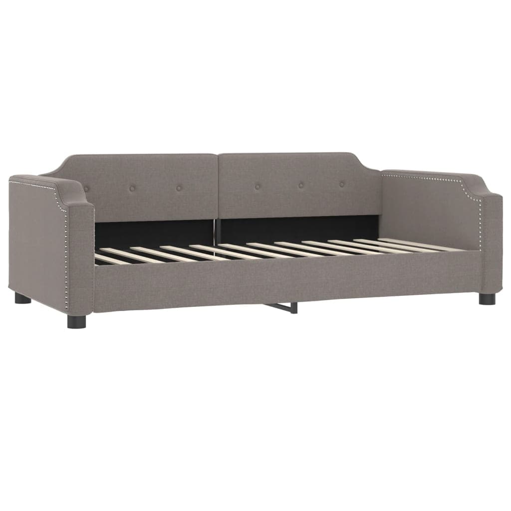 vidaXL Sofá-cama 80x200 cm tecido cinzento-acastanhado