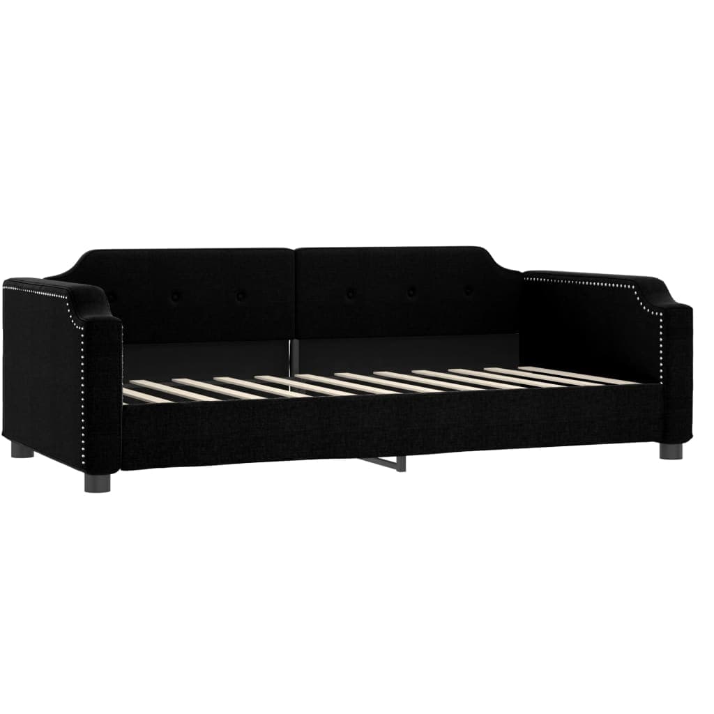 vidaXL Sofá-cama 90x200 cm tecido preto
