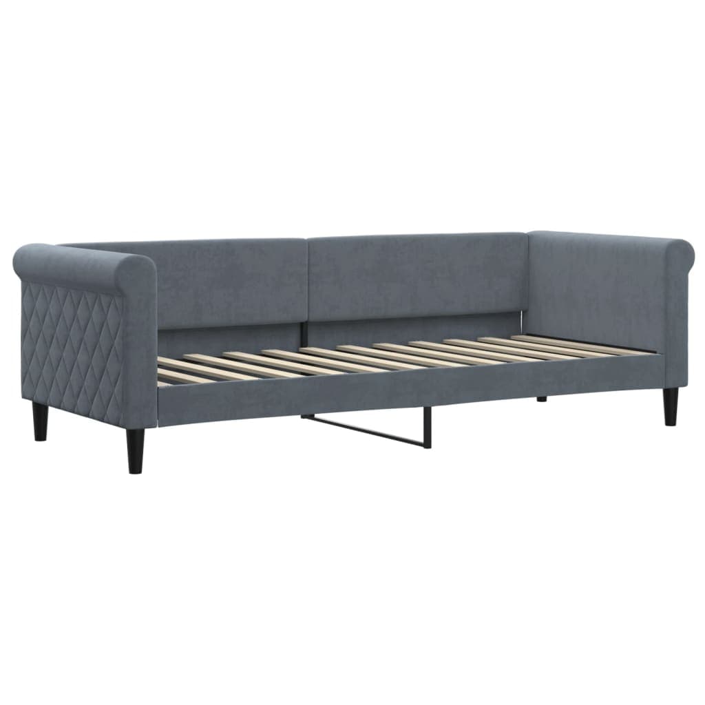 vidaXL Sofá-cama 80x200 cm veludo cinzento-escuro