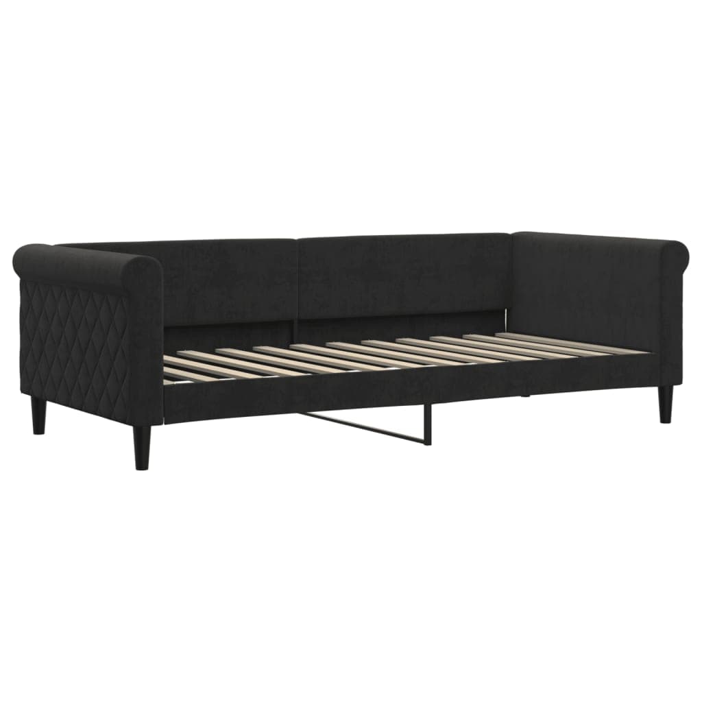 vidaXL Sofá-cama 90x200 cm veludo preto