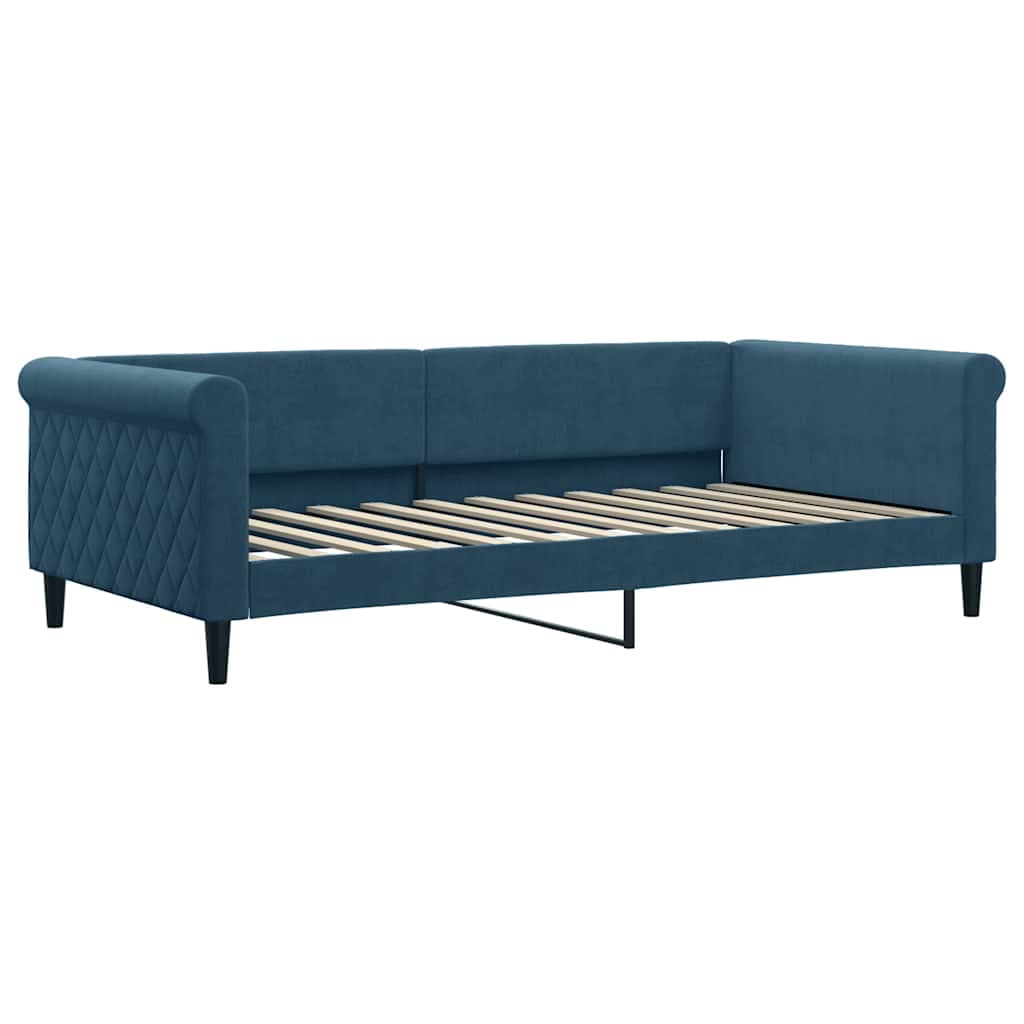 vidaXL Sofá-cama 100x200 cm veludo azul