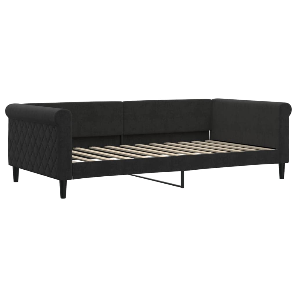 vidaXL Sofá-cama 100x200 cm veludo preto
