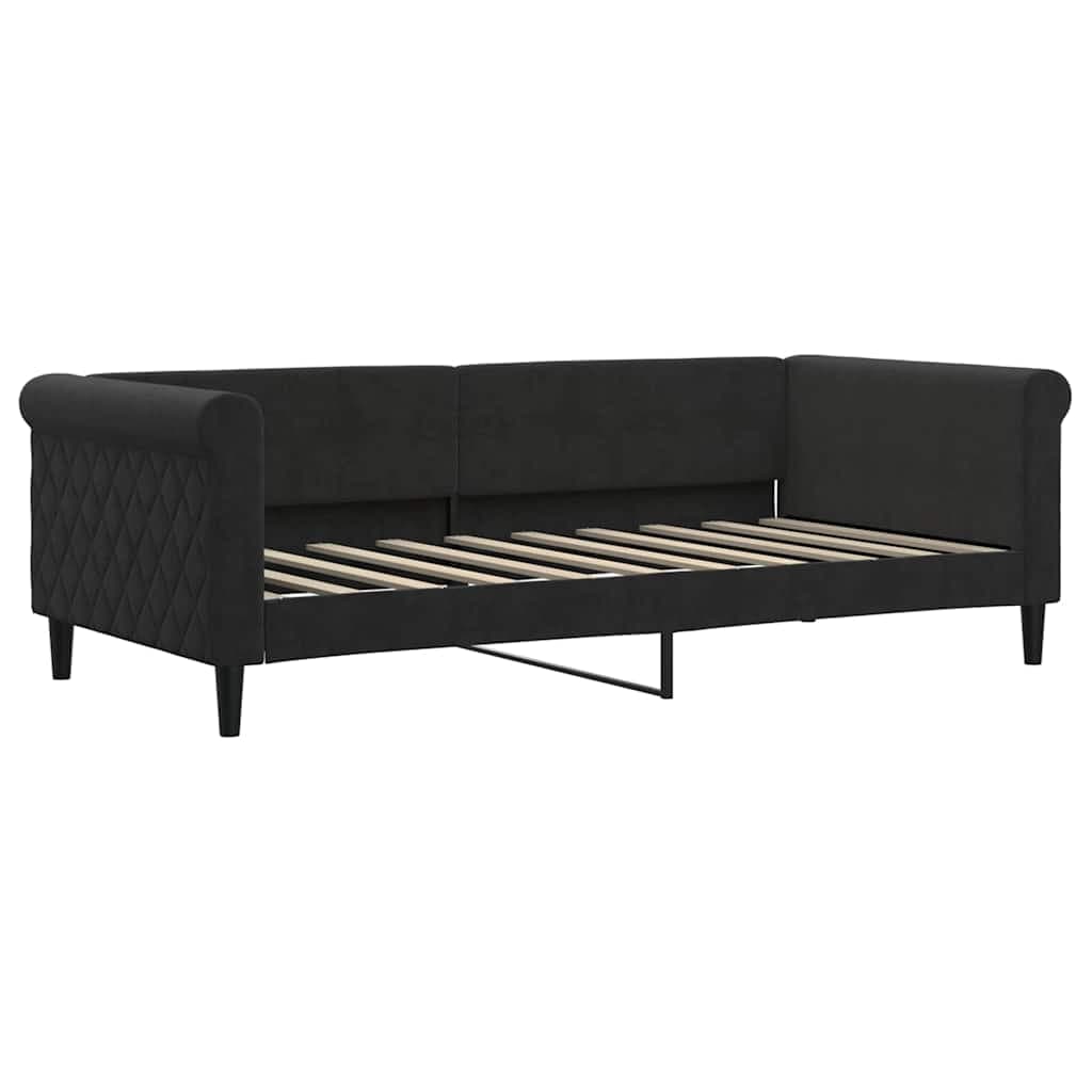vidaXL Sofá-cama 90x190 cm veludo preto