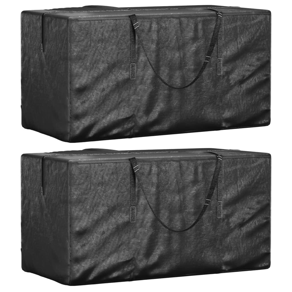 vidaXL Sacos de arrumação p/ árvore de Natal 2 pcs polietileno preto