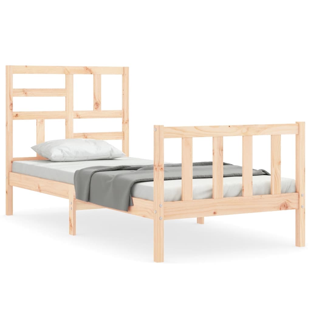 vidaXL Cama sem colchão 100x200 cm madeira de pinho maciça