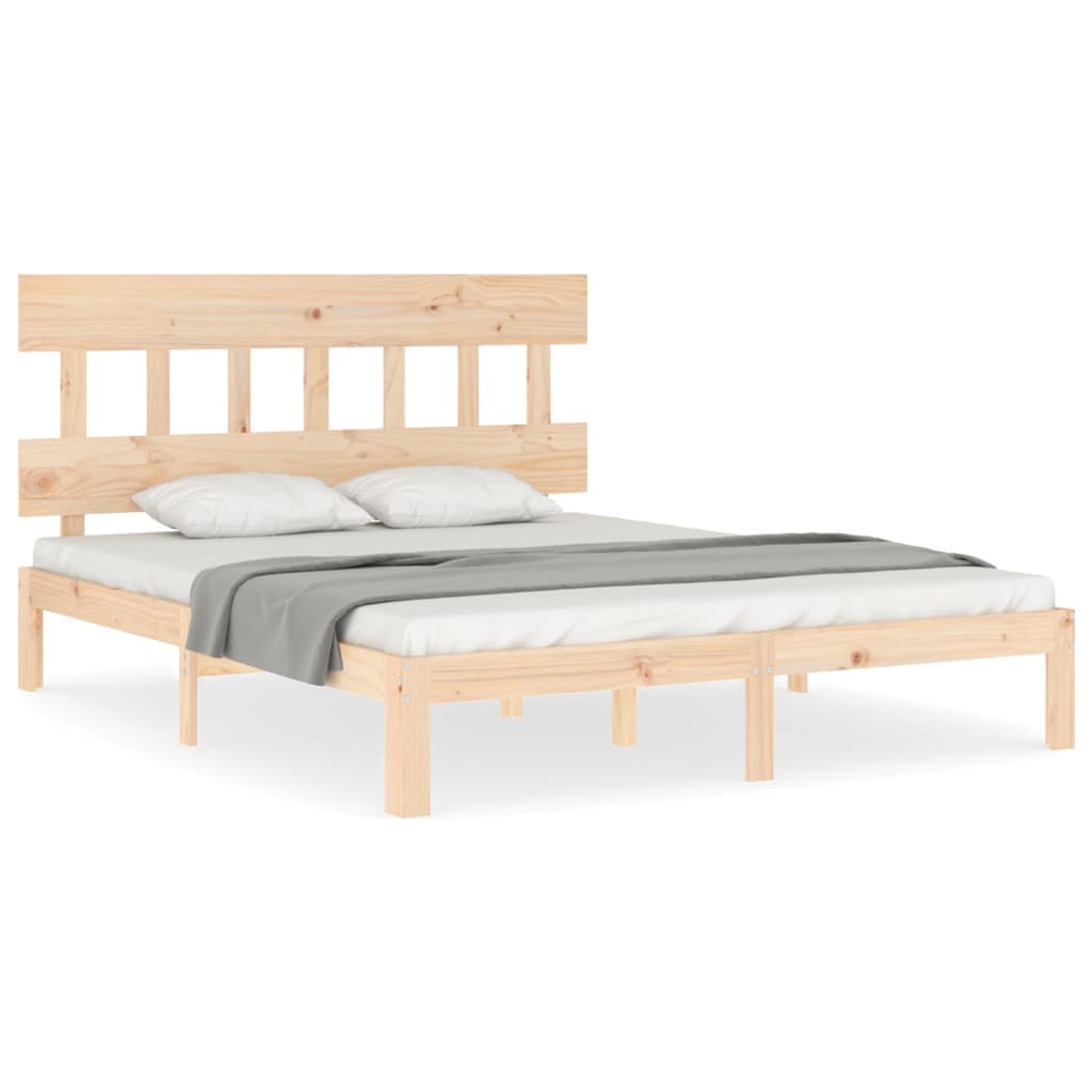 vidaXL Cama sem colchão 160x200 cm madeira de pinho maciça