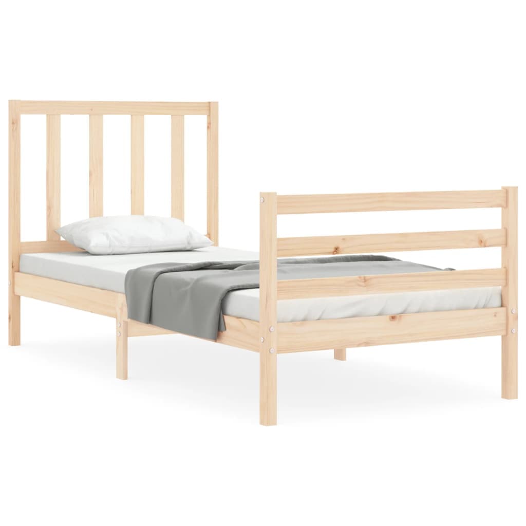 vidaXL Cama sem colchão 90x200 cm madeira de pinho maciça