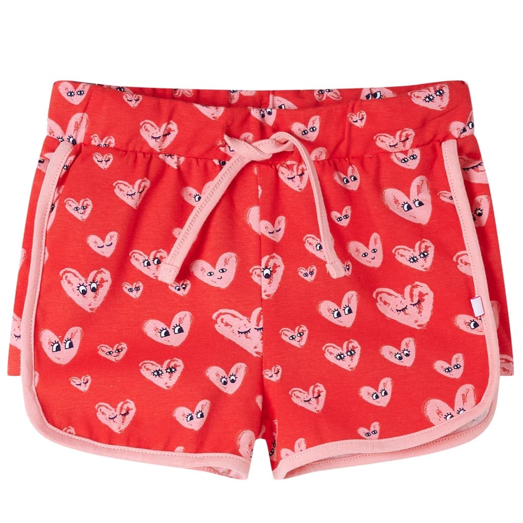 Calções de criança com cordão vermelho 128