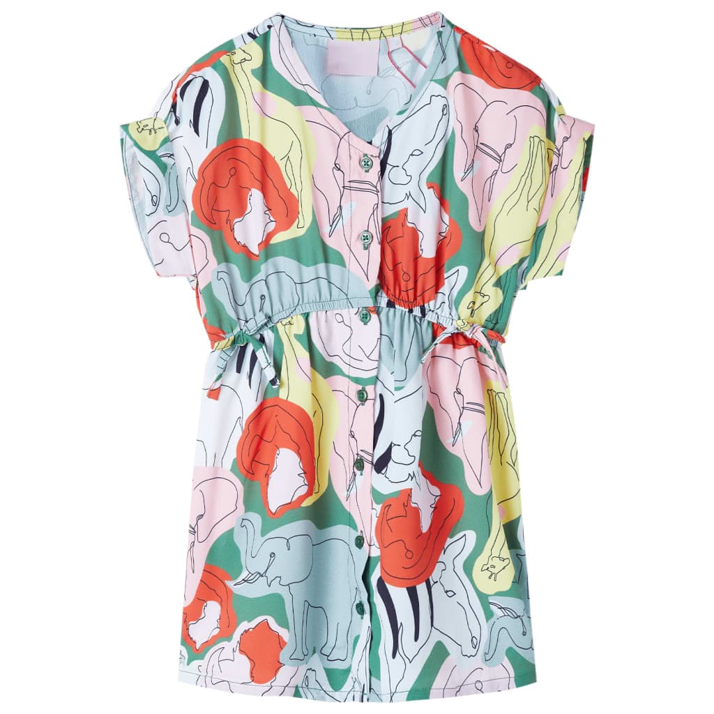 Vestido de criança verde 128