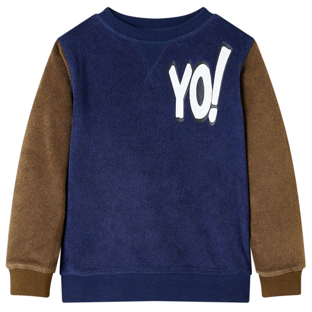 Sweatshirt para criança azul-marinho escuro 128