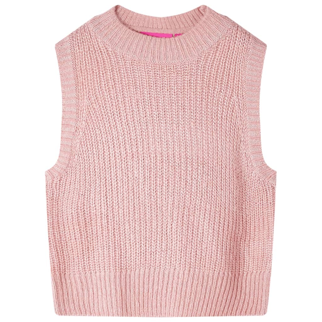 Colete de malha para criança rosa-claro 92