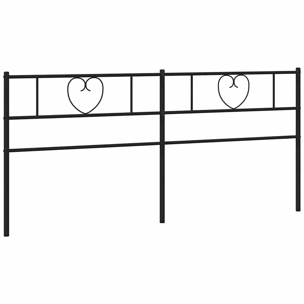 vidaXL Cabeceira de substituição 200 cm metal preto