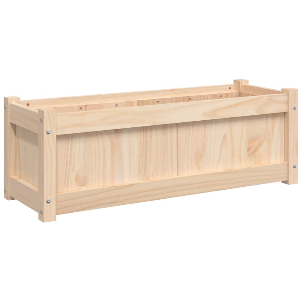 vidaXL Vaso/floreira de jardim 90x31x31 cm madeira de pinho maciça