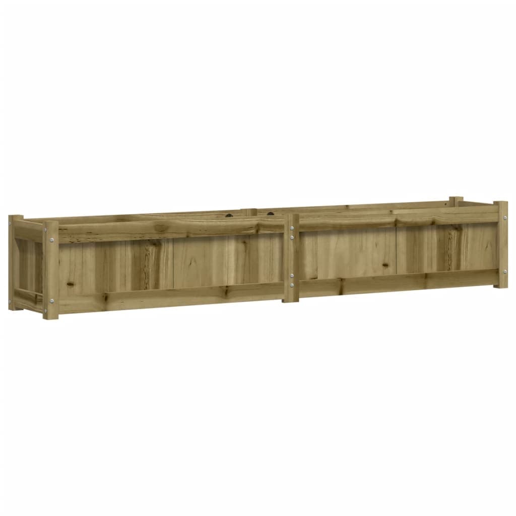 vidaXL Vaso/floreira de jardim 180x31x31cm madeira de pinho impregnada