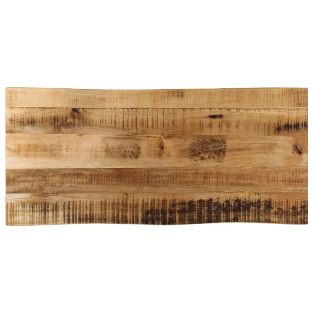 vidaXL Tampo de mesa c/ borda viva 90x40x3,8cm mangueira áspera maciça
