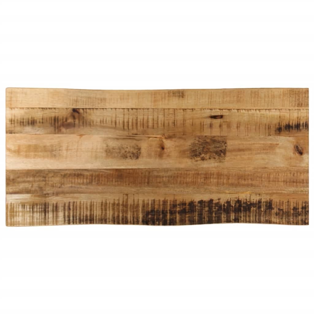 vidaXL Tampo de mesa c/borda viva 100x40x3,8cm mangueira áspera maciça