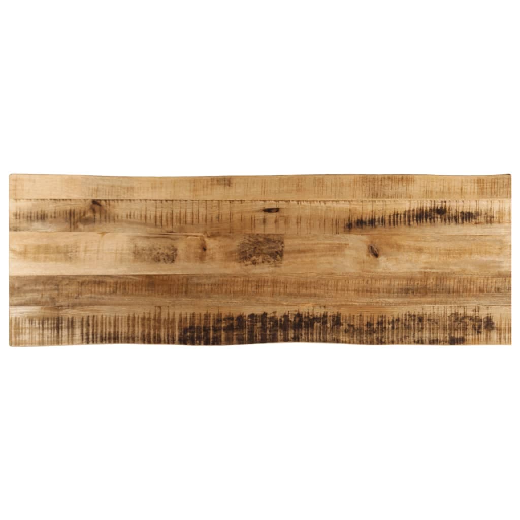 vidaXL Tampo de mesa c/borda viva 110x40x3,8cm mangueira áspera maciça
