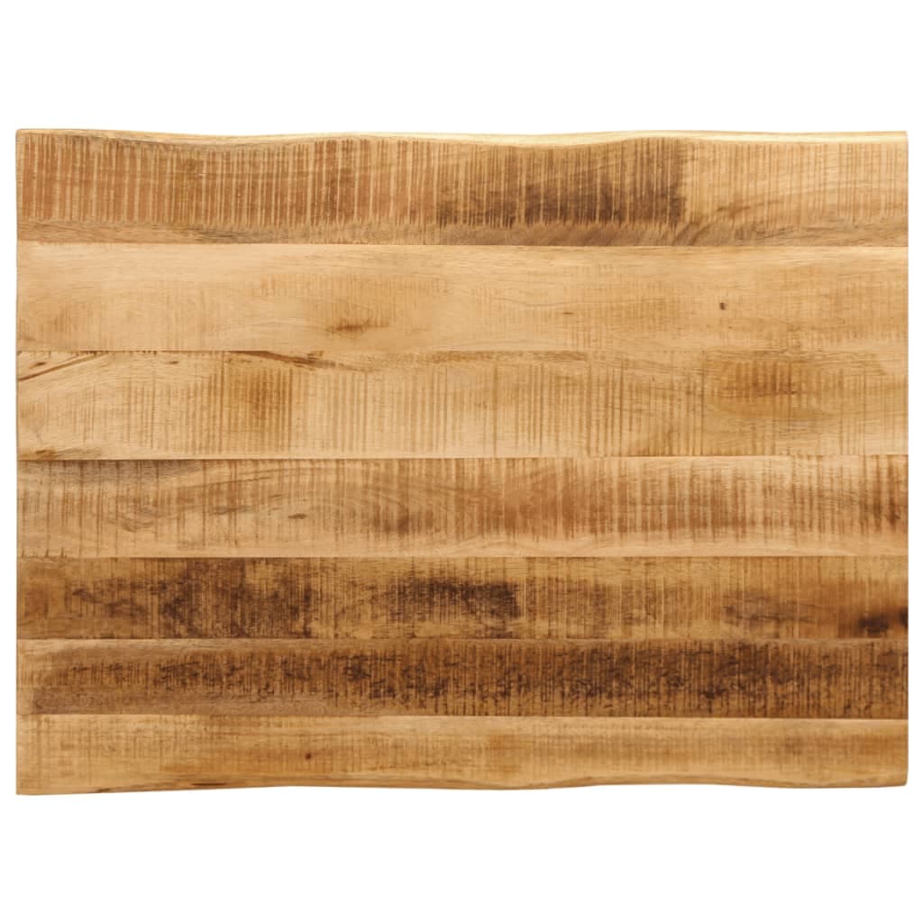 vidaXL Tampo de mesa c/ borda viva 80x60x3,8cm mangueira áspera maciça