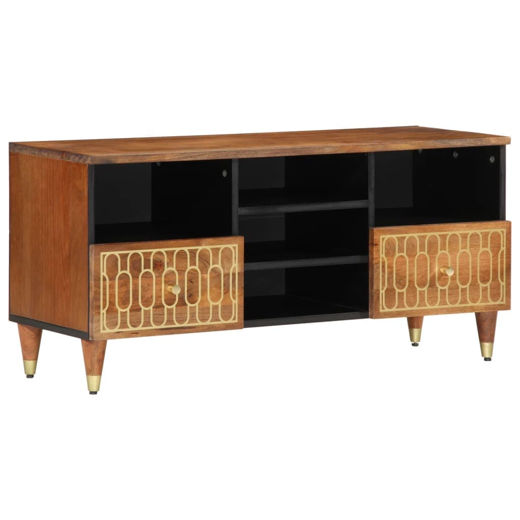 vidaXL Móvel de Tv 100x33x46 cm Madeira de Mangueira Maciça - 980656654
