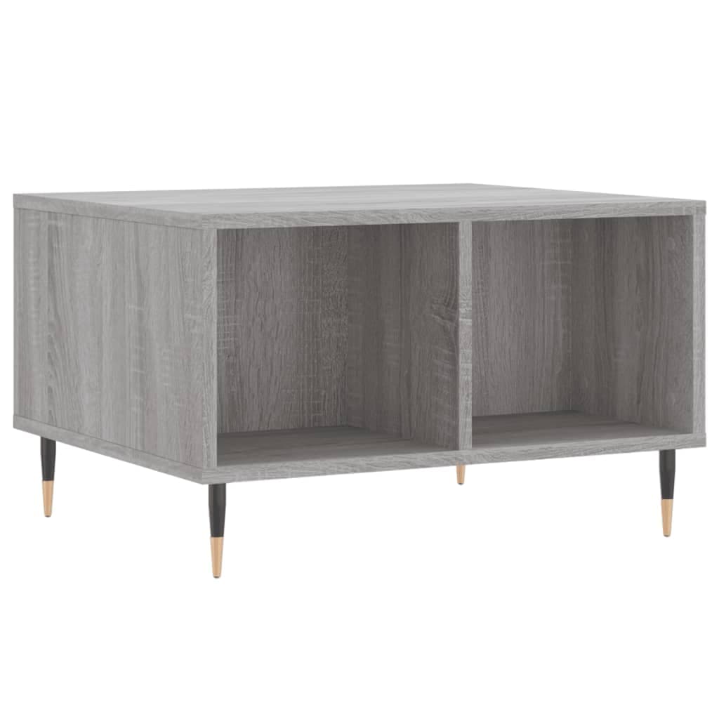 vidaXL Mesa de centro 60x50x36,5 cm derivados de madeira cinza sonoma