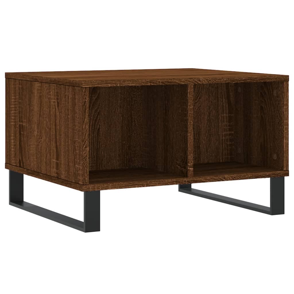 vidaXL Mesa de centro 60x50x36,5cm derivados madeira carvalho castanho