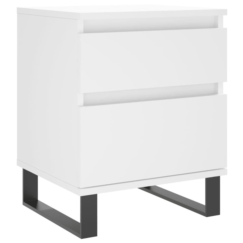 vidaXL Mesa de cabeceira 40x35x50 cm derivados de madeira branco