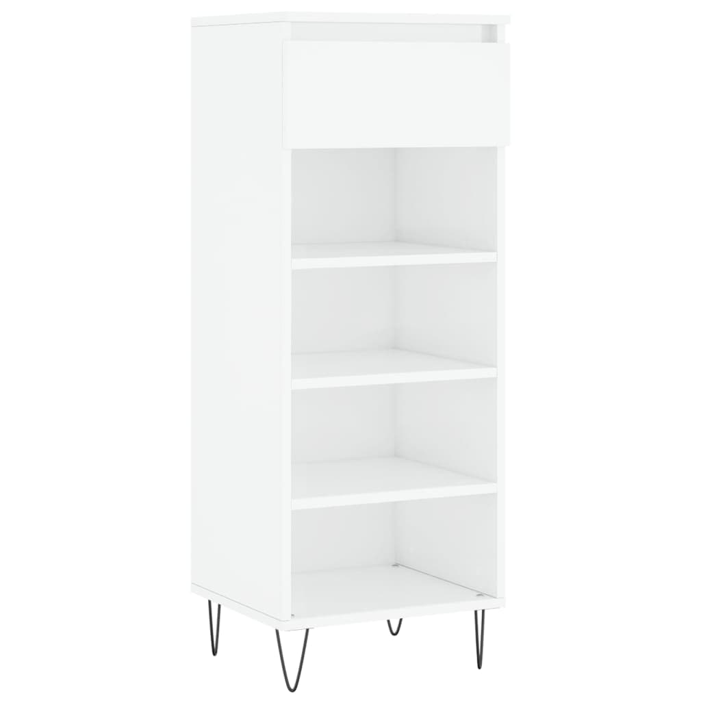 vidaXL Sapateira 40x36x105 cm derivados de madeira branco brilhante