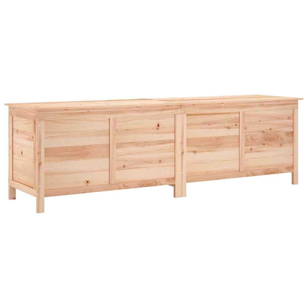vidaXL Caixa de arrumação para jardim 198,5x50x56,5 cm abeto maciço