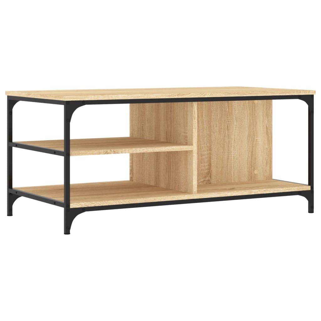 vidaXL Mesa de centro 100x50x45 cm derivados madeira carvalho sonoma