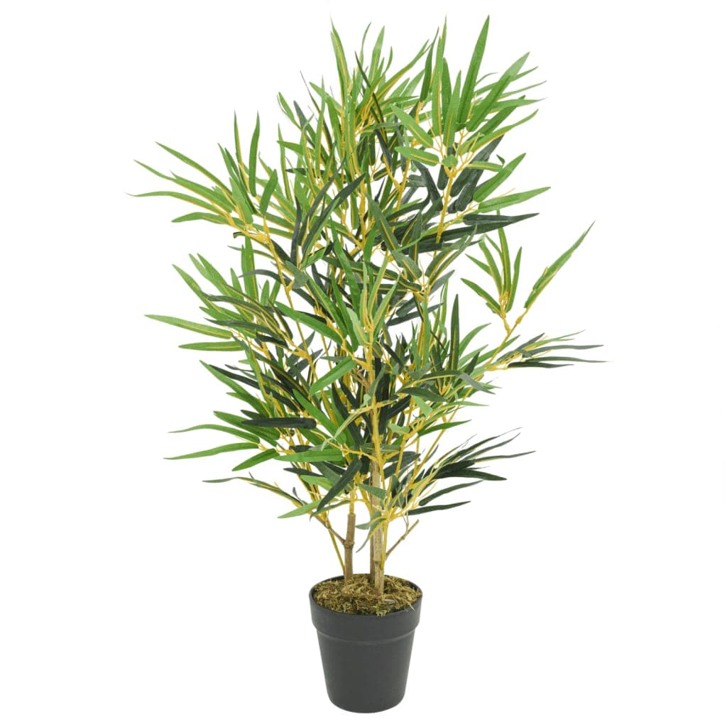 vidaXL Árvore de bambu artificial 368 folhas 80 cm verde