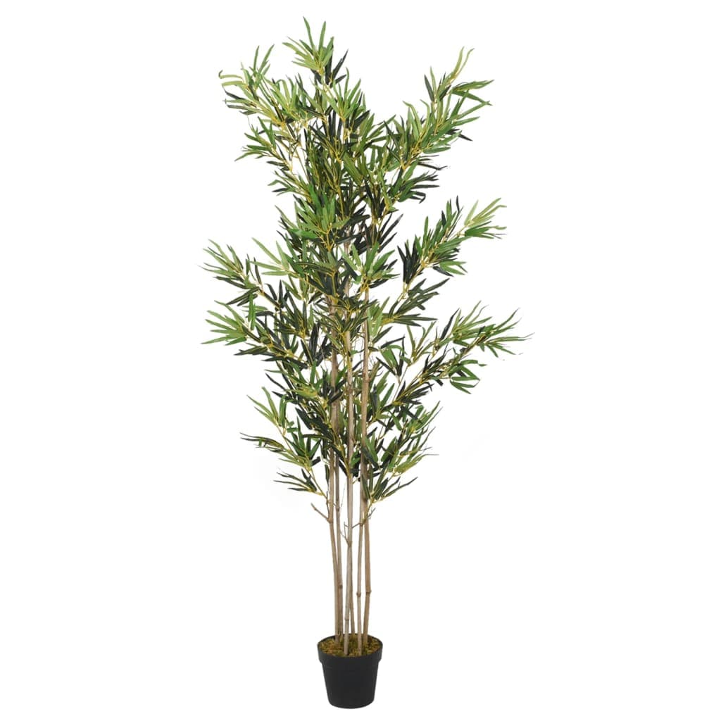 vidaXL Árvore de bambu artificial 1380 folhas 200 cm verde
