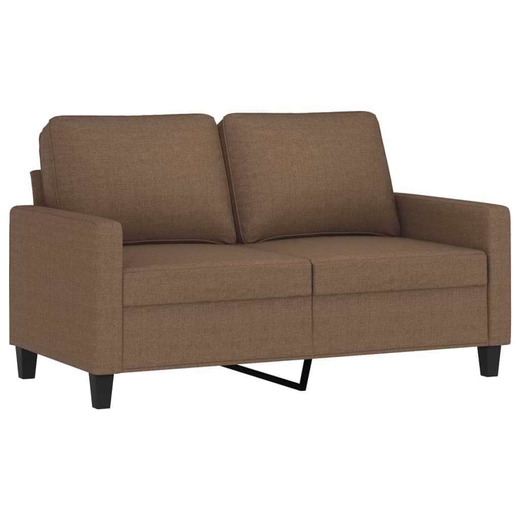 Sofá vidaXL de 2 Lugares Tecido 120 cm Castanho - 485035102