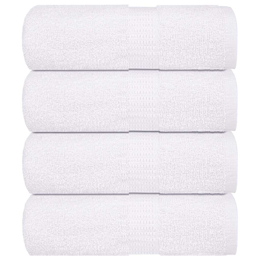 vidaXL Toalhas de Mãos 4 Peças 30x30 cm 360 g/m2 100% Algodão Branco - 2055439993