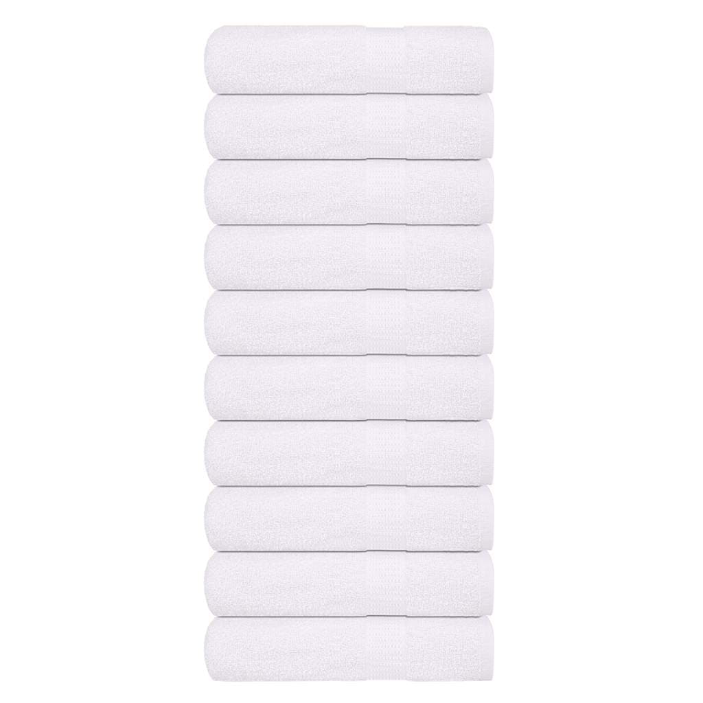 vidaXL Toalhas de mãos FROGN 10 pcs 50x100 cm 360 g/m² branco