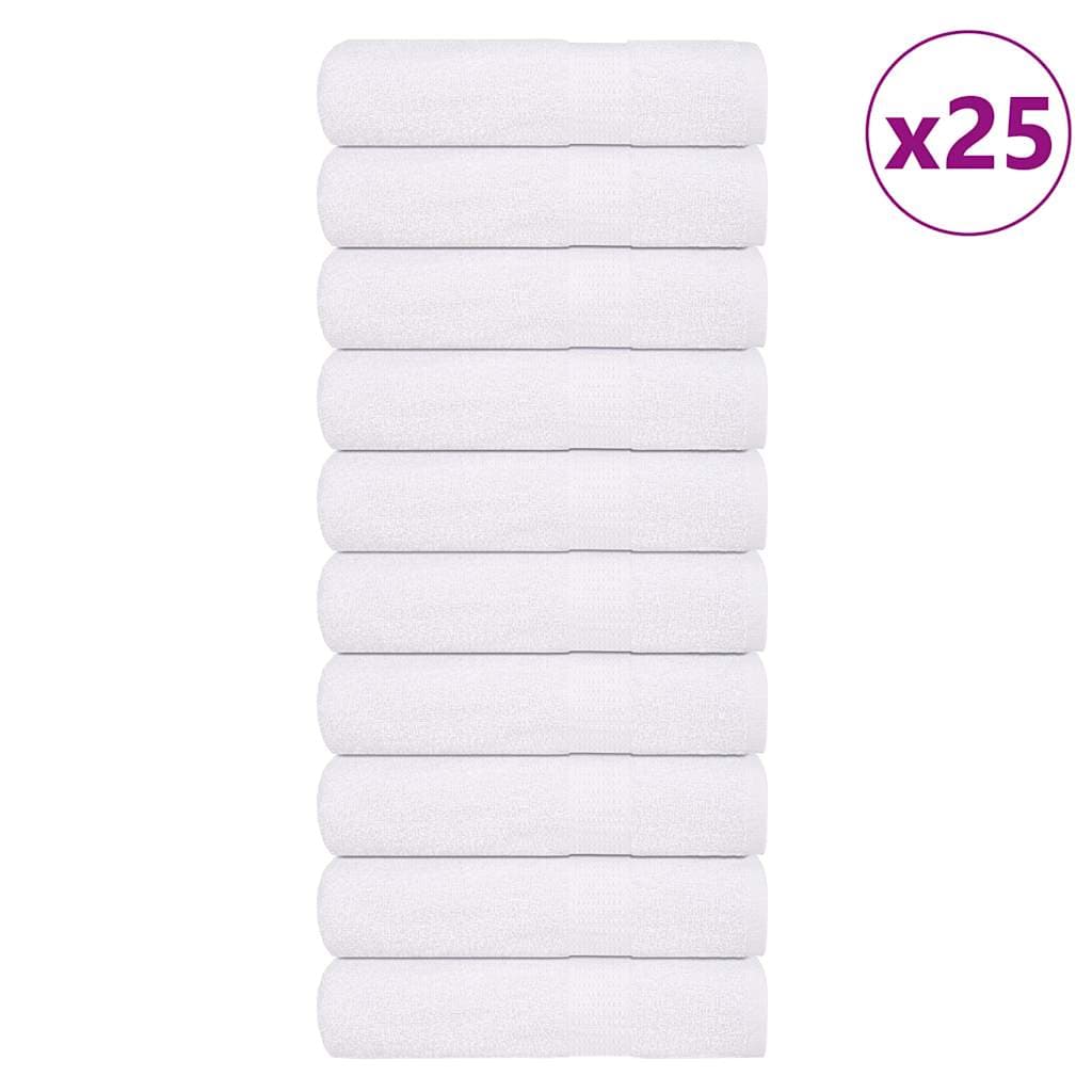 vidaXL Toalhas de banho FROGN 25 pcs 100x150 cm 360 g/m² branco
