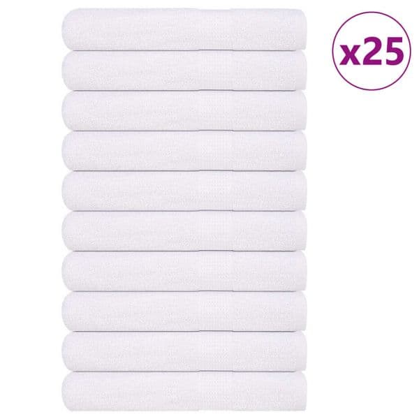 vidaXL Toalhas de Sauna 25 Peças 80x200 cm 360 Gsm 100% Algodão Branco - 2715173326