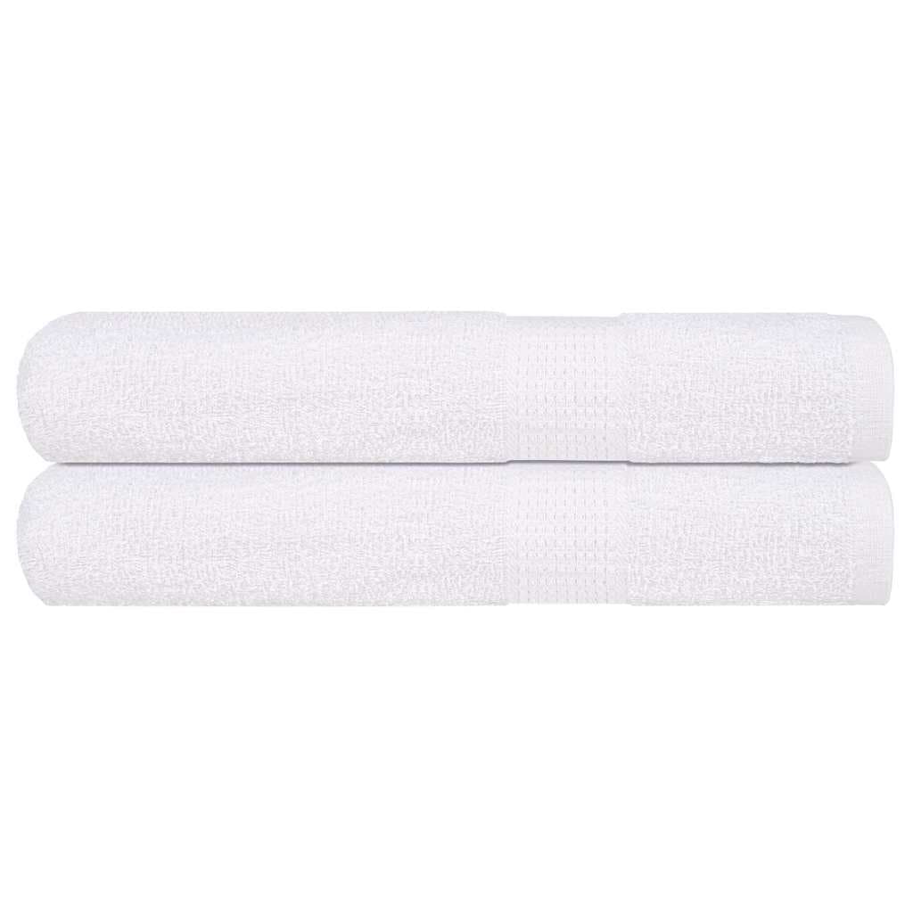 vidaXL Toalhas 2 Peças 100x200 cm 360 Gsm 100% Algodão Branco - 3604050264