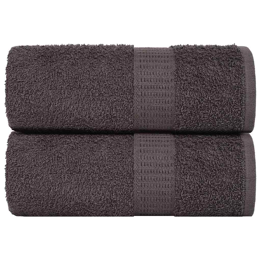 vidaXL Toalhas de Mãos 2 Peças 30x30 cm 360 Gsm 100% Algodão Antracite - 648668460